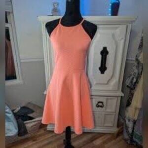 Mossimo Coral Halter Mini Dress | S